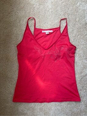 Victoria's Secret Red Crystal-Accent V-Neck Cami